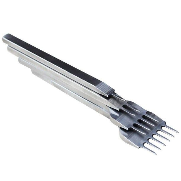 Leather Craft Tool 1//2//4//6 Prong Lacing Stitching Punch Hole 6mm